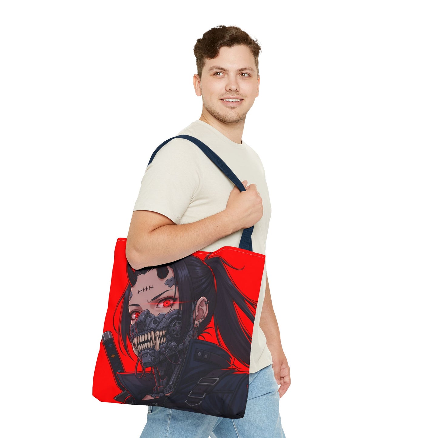 Gothic Anime Tote Bag, Stylish Tote for Anime Lovers, Unique Gift for Cosplay, Travel Bag, Statement Accessory