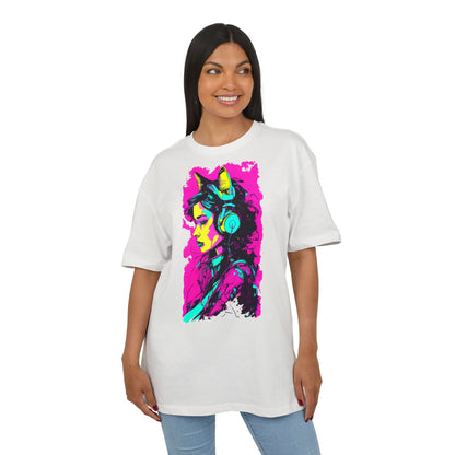 Vibrant Music Lover's Tee, Unisex Heavy Oversize Tee, Trendy Graphic Shirt, Colorful Art Top, Perfect for Festivals and Gifts