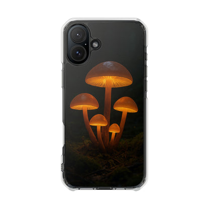 Magnetic Clear Impact Cases, Mushroom Phone Case, Eco-Friendly Phone Cover, Unique Phone Accessories, Gift for Nature Lovers, Artistic