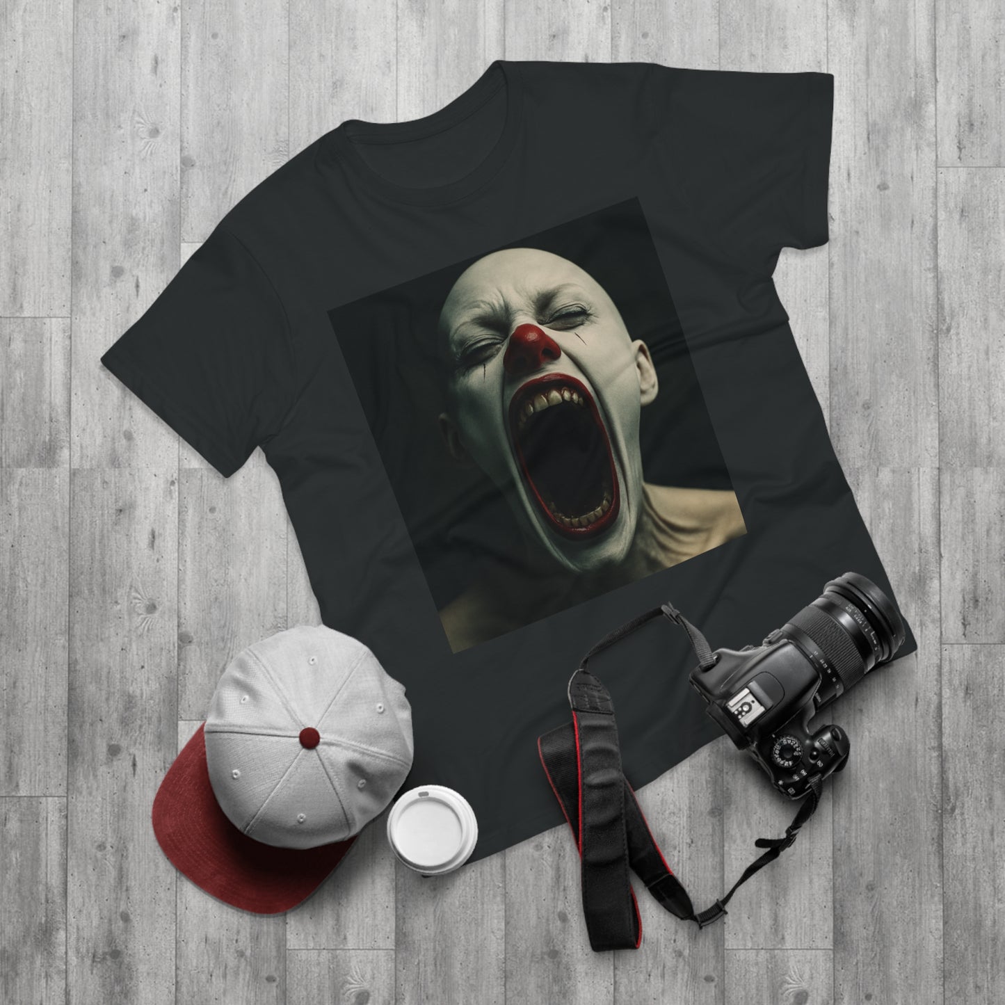 Creepy Clown Graphic T-Shirt, Scary Shirt for Halloween, Horror Movie Fans, Unique Gift for Him, Unisex Casual Wear