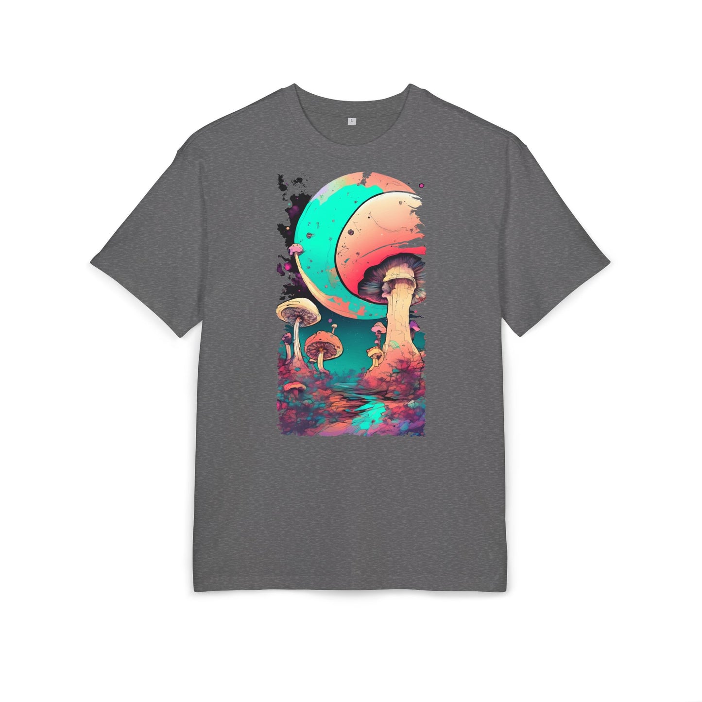 Cosmic Mushroom Graphic Tee, Unisex Oversized Shirt, Boho Vibe Top, Festival Wear, Unique Gift for Nature Lovers, Relaxed Fit Shirt