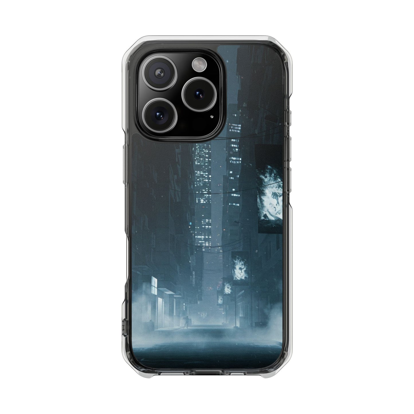 Magnetic Clear Impact Cases for Phones | Urban Nightscape Design | Unique Phone Accessories, Gift for Tech Lovers, Protective Cases