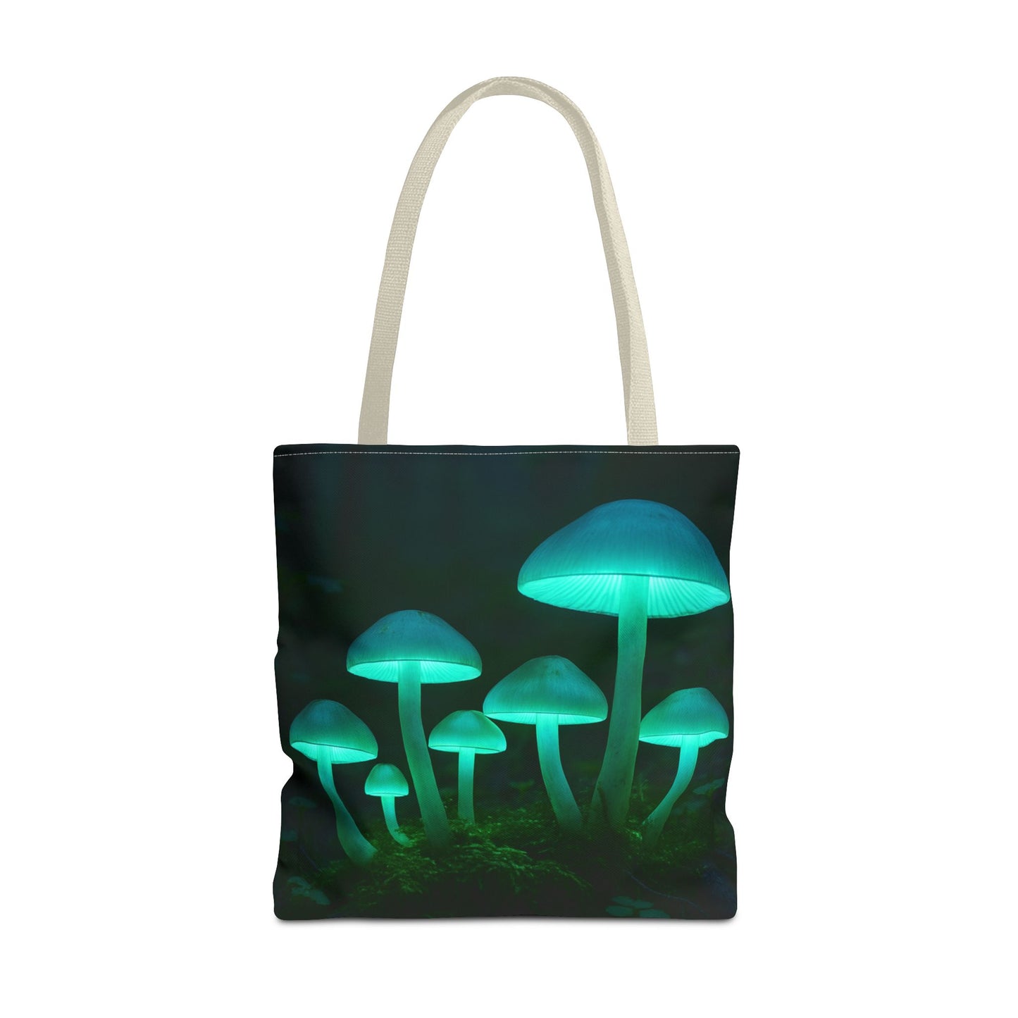Glowing Mushroom Tote Bag, Eco-Friendly Shopping Tote, Nature Lover Gift, Boho Style Bag, Festival Accessory, Unique Creations