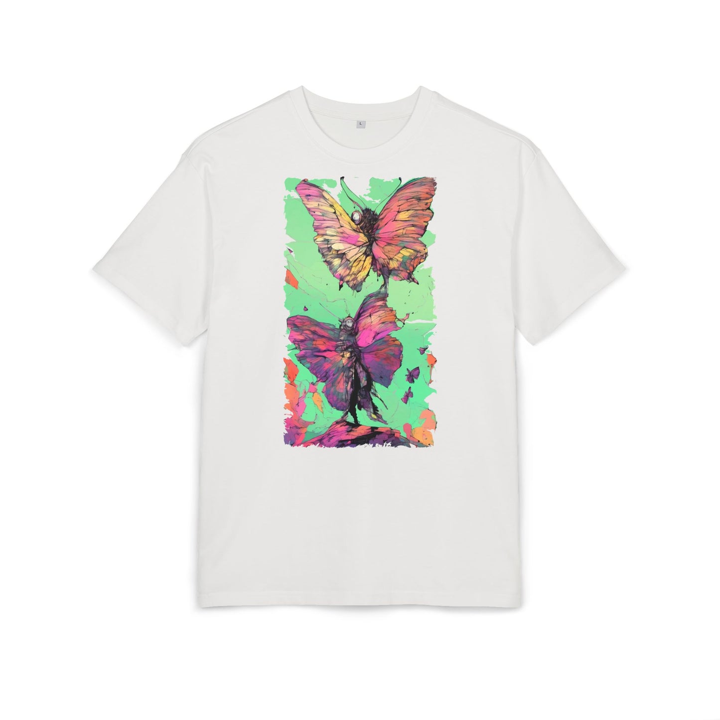 Colorful Butterfly Oversized Tee | Boho Style Tee, Spring Fashion, Nature Lover Gift, Festival Wear, Unique Graphic Shirt