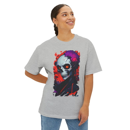 Edgy Skull Graphic Tee, Oversized T-Shirt for Casual Wear, Halloween Costume, Streetwear Fashion, Unisex Gift Idea