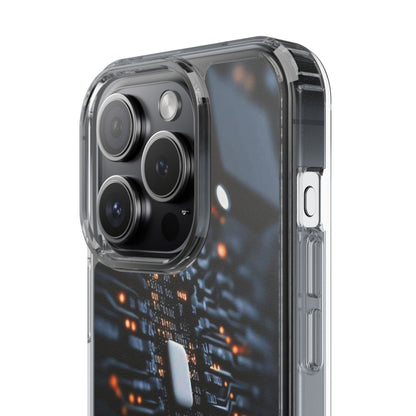 Clear Phone Case with Cyber Print