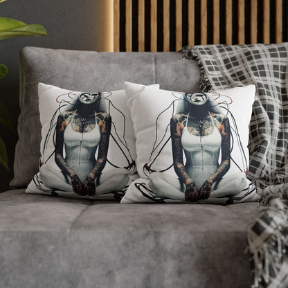 Unique Artistic Pillowcase with Futuristic Design, Decorative Cushion Cover for Home Decor, Gift for Art Lovers, Cozy Living Room Accessory