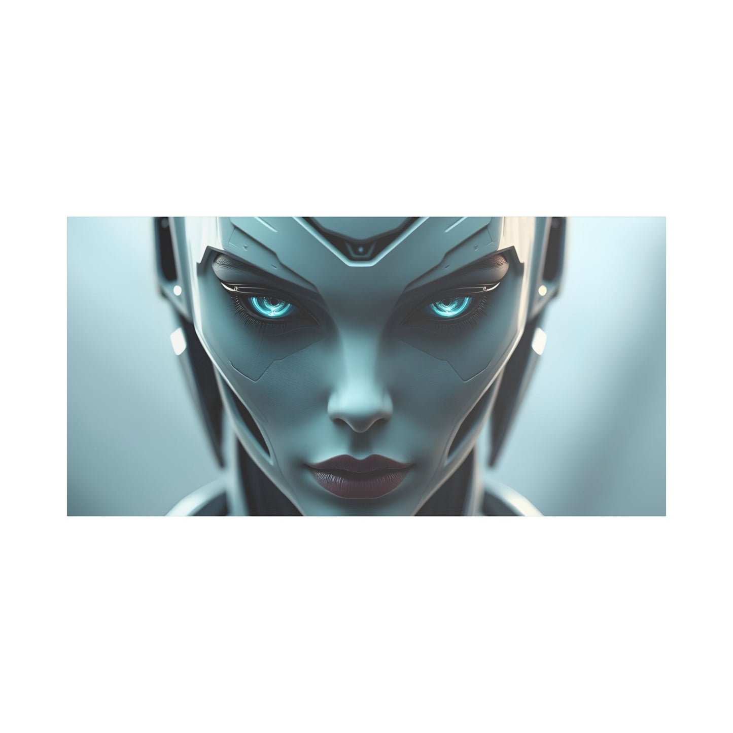 Futuristic Robot Art Canvas Print, Sci-Fi Wall Decor, Modern Home Artwork, Tech-Inspired Gift, Unique Living Room Accent