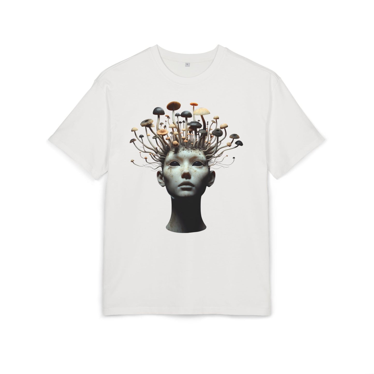 Unisex Heavy Oversize Tee - Artistic Mushroom Graphic Tee