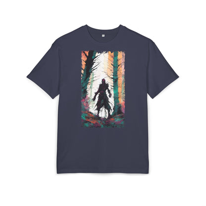 Artistic Oversized Tee - Forest Silhouette Design, Casual Unisex Fashion, Perfect for Nature Lovers, Gift for Friends, Relaxed Everyday Wear