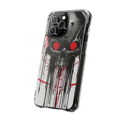 Edgy Skull Design Phone Case, Unique Protective Case, Magnetic Impact Case, Halloween Gift, Skull Lover Accessory