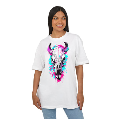 Vibrant Skull Graphic Tee for Art Lovers, Casual Wear, Unique Gift, Festival Apparel, Street Style Fashion