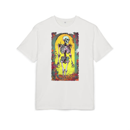 Skeleton Graphic Oversize Tee - Unisex Halloween Shirt, Comfortable Casual Wear, Spooky Vibes, Perfect for Parties and Everyday