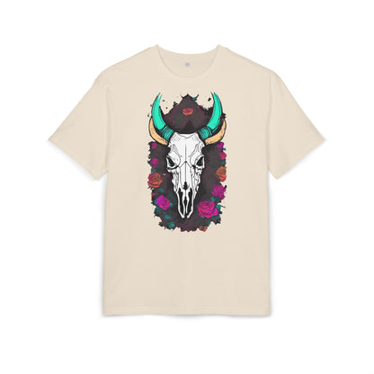 Bohemian Skull Graphic Tee, Unisex Heavy Oversize Tee, Cool Graphic T-Shirt, Festival Fashion, Casual Wear, Unique Gift Idea