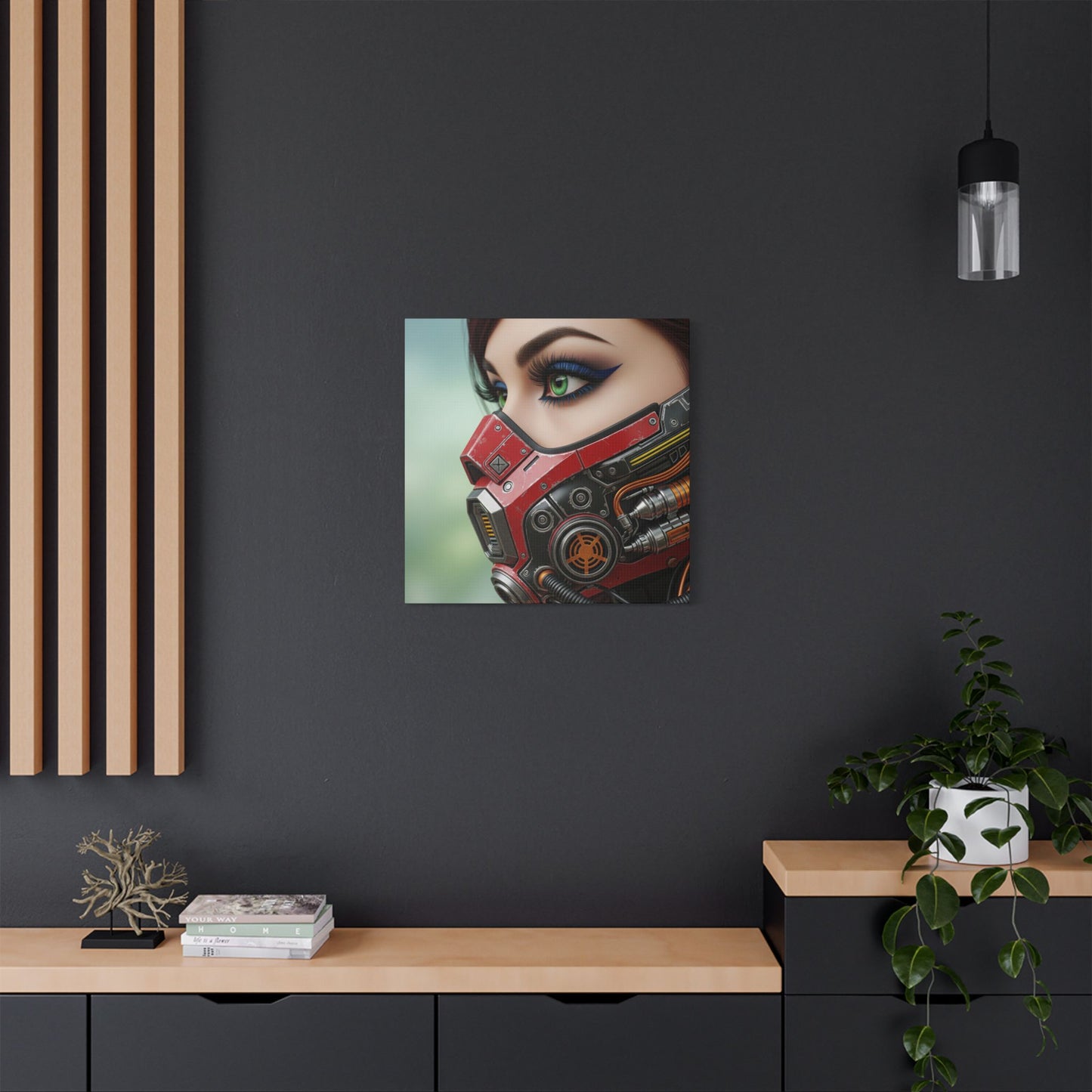 Futuristic Satin Canvas Art Print, Wall Decor for Gamers, Tech Enthusiasts, and Sci-Fi Fans, Unique Gift Idea for Birthdays