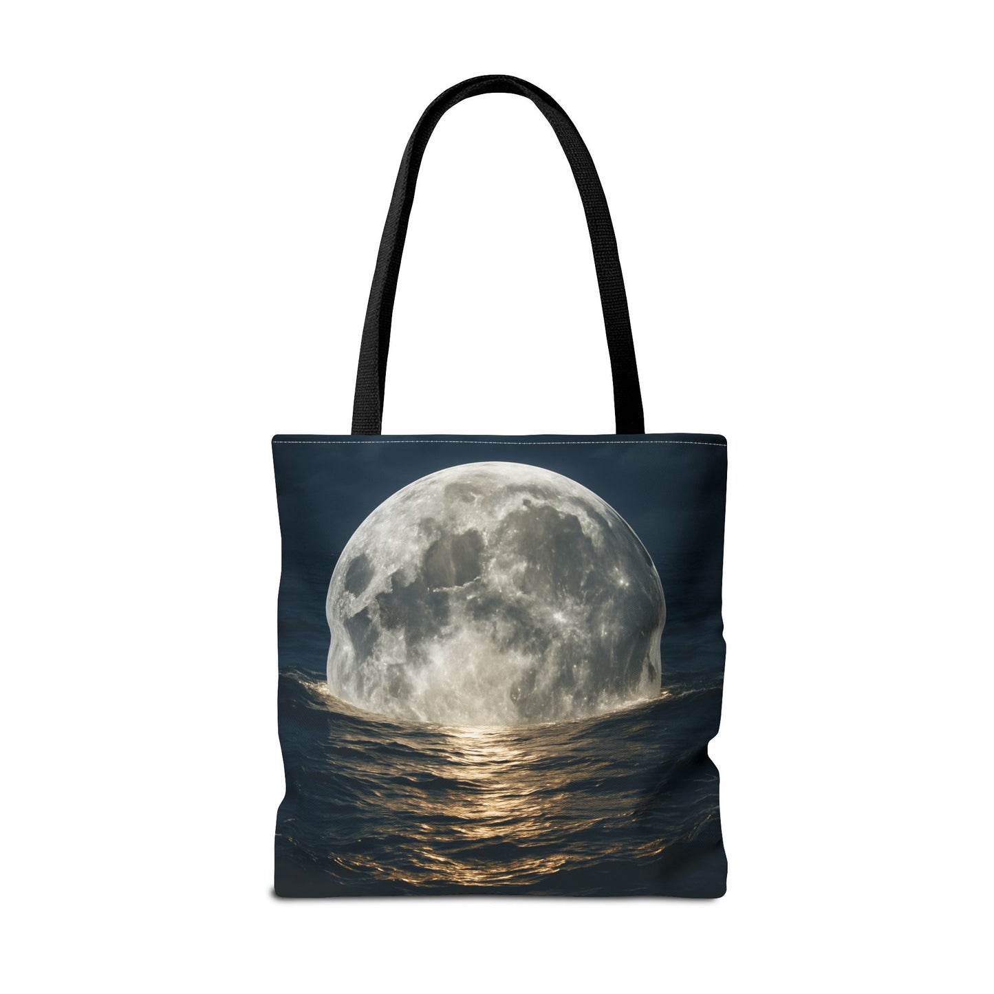 Moonlit Ocean Tote Bag - Night Sky, Beach, Stylish, Eco-Friendly, Great Gift for Friends, Perfect for Travel, Shopping