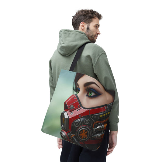 Futuristic Character Tote Bag, Stylish Eco-Friendly Bag, Unique Gift for Fans, Everyday Use for Shopping or Work, Gift for Her