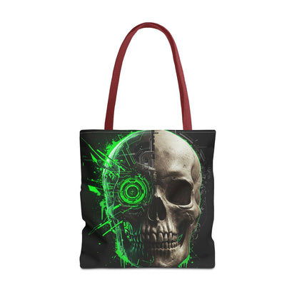 Edgy Skull Print Tote Bag | Perfect for Gamers, Halloween, and Festivals | Stylish Reusable Bag, Fashion Tote, Unique Gift