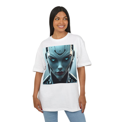 Futuristic Robot Oversize Tee, Cyberpunk Fashion, Unisex Graphic T-Shirt, Tech-Inspired Apparel, Unique Gift for Geeks
