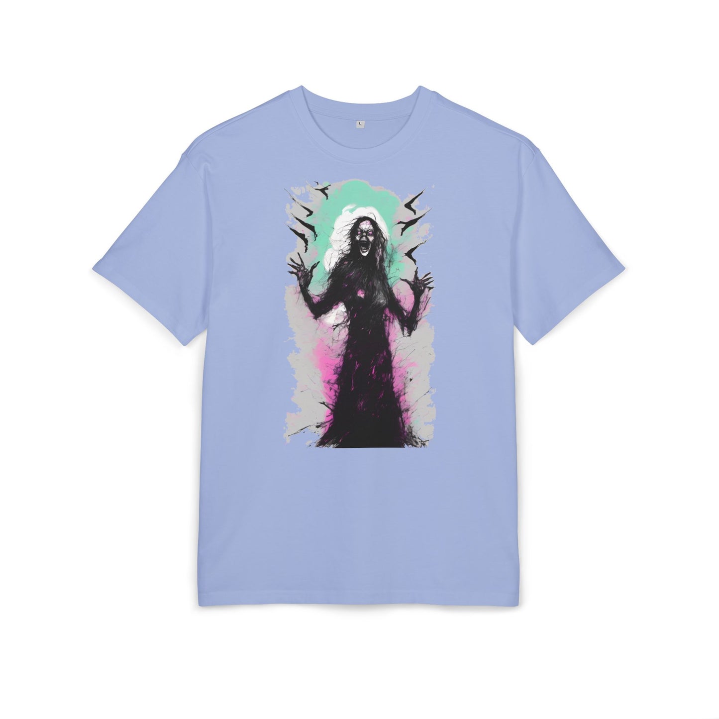 Spooky Witch Oversize Tee - Halloween Shirt, Graphic Tee for Festivals, Trendy Streetwear, Gift for Witch Lovers, Unisex Apparel