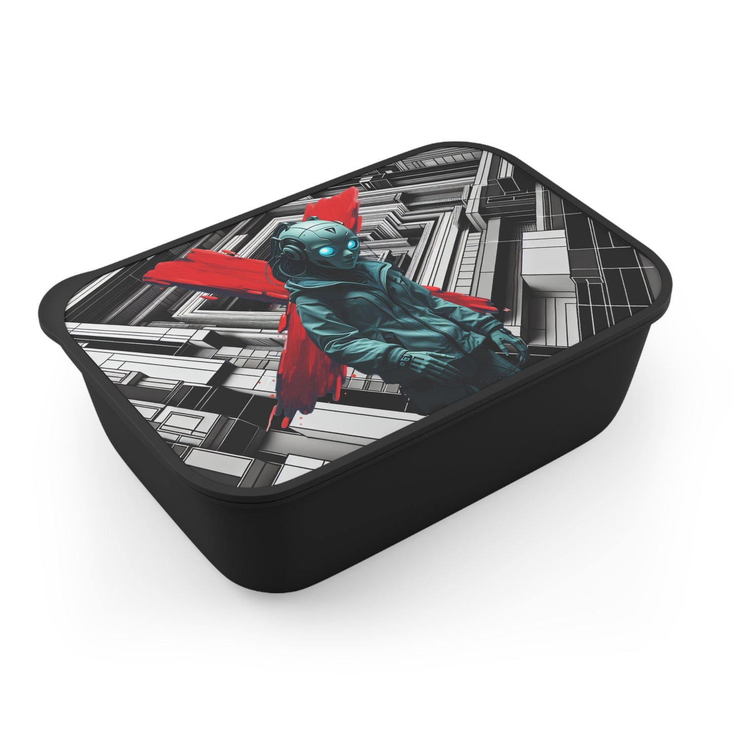 Futuristic Bento Box, Reusable Lunch Container, Eco-Friendly Meal Prep, Gift for Gamers, Unique Kitchenware