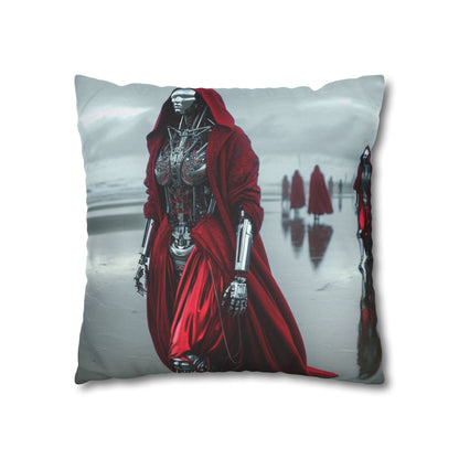 Futuristic Robot Art Pillowcase, Decorative Cushion Cover, Modern Home Decor, Gift for Sci-Fi Lovers, Unique Throw Pillow