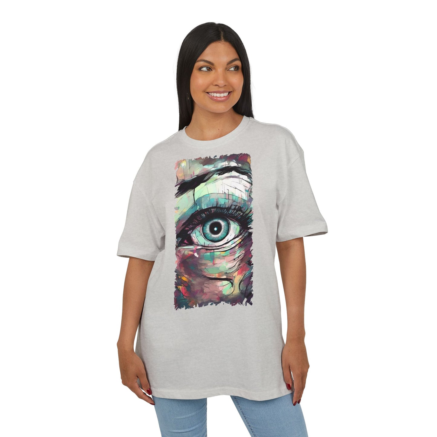 Artistic Eye Oversized Tee | Colorful Graphic T-Shirt, Unisex Shirt, Casual Fashion, Trendy Streetwear, Unique Gift Idea