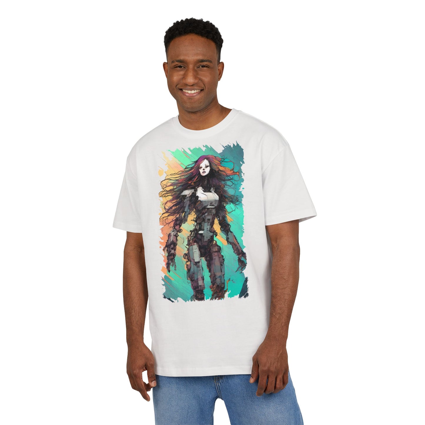 Artistic Graphic Tee, Casual Oversize Top, Unique T-Shirt Gift, Trendy Streetwear, Creative Fashion Statement