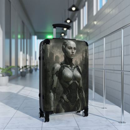 Futuristic Robot Suitcase | Travel Gear, Luggage, Gift for Tech Lovers, Adventure Bag, Unique Travel Accessories