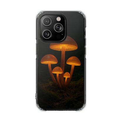 Magnetic Clear Impact Cases, Mushroom Phone Case, Eco-Friendly Phone Cover, Unique Phone Accessories, Gift for Nature Lovers, Artistic