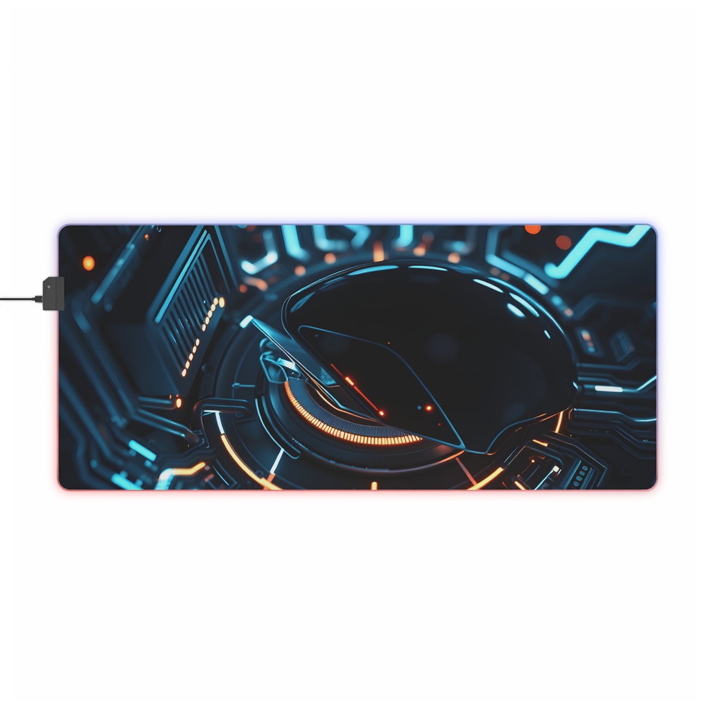 Gaming Mouse Pad with Abstract Cyber Design