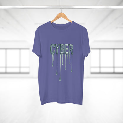 Cool Drippy Cyber T-Shirt, Unisex Graphic Tee, Casual Wear, Tech Enthusiast Gift, Trendy Streetwear for All Occasions