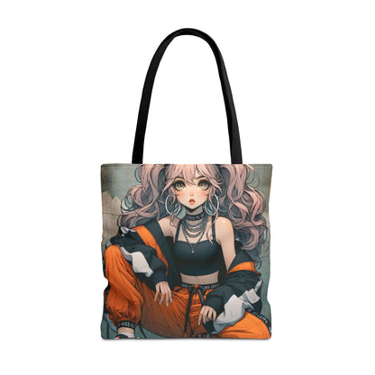 Stylish Anime Tote Bag, AOP Art Bag, Gift for Anime Lovers, Trendy Shopper Bag, Unique Fashion Accessory, Everyday Use Tote