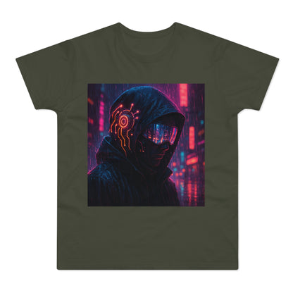 Cyberpunk Graphic Tee for Men & Women, Futuristic Streetwear, Perfect Gift for Gamers, Casual Wear for Tech Enthusiasts, Urban Style T-Shirt
