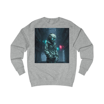 Futuristic Astronaut Unisex Sweatshirt, Cozy Casual Wear, Science Fiction Apparel, Perfect Gift for Space Lovers, Ideal for Cozy Nights