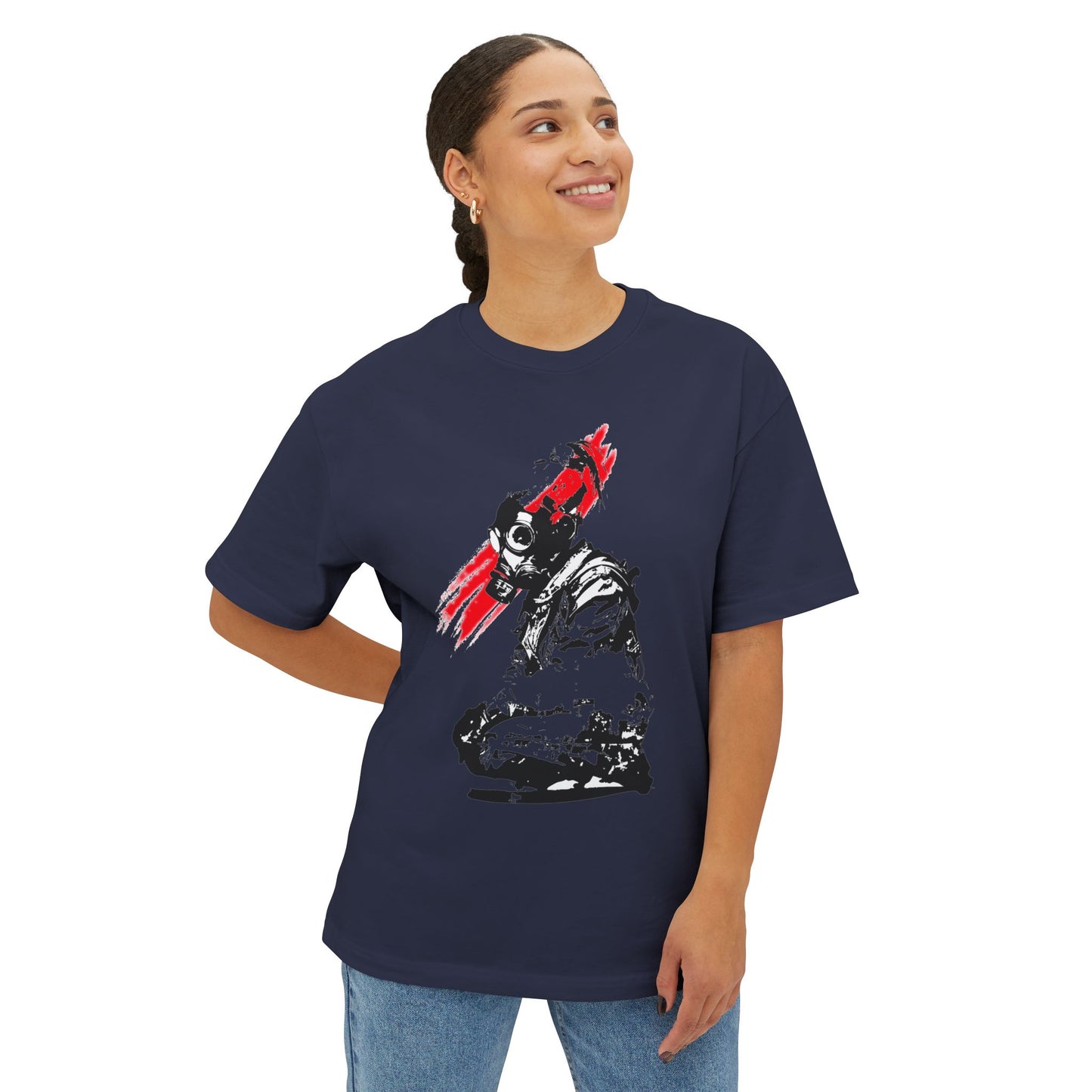 Edgy Graphic Oversized Tee, Unisex Artistic T-Shirt, Casual Streetwear Top, Unique Gift for Him or Her, Trendy Urban Apparel
