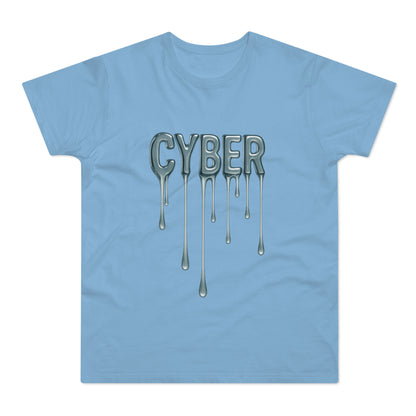 Cool Drippy Cyber T-Shirt, Unisex Graphic Tee, Casual Wear, Tech Enthusiast Gift, Trendy Streetwear for All Occasions