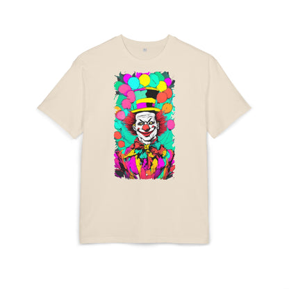 Colorful Clown Graphic Unisex Oversize Tee | Fun Wear, Festival Outfit, Circus Theme, Unique Gift, Statement Shirt