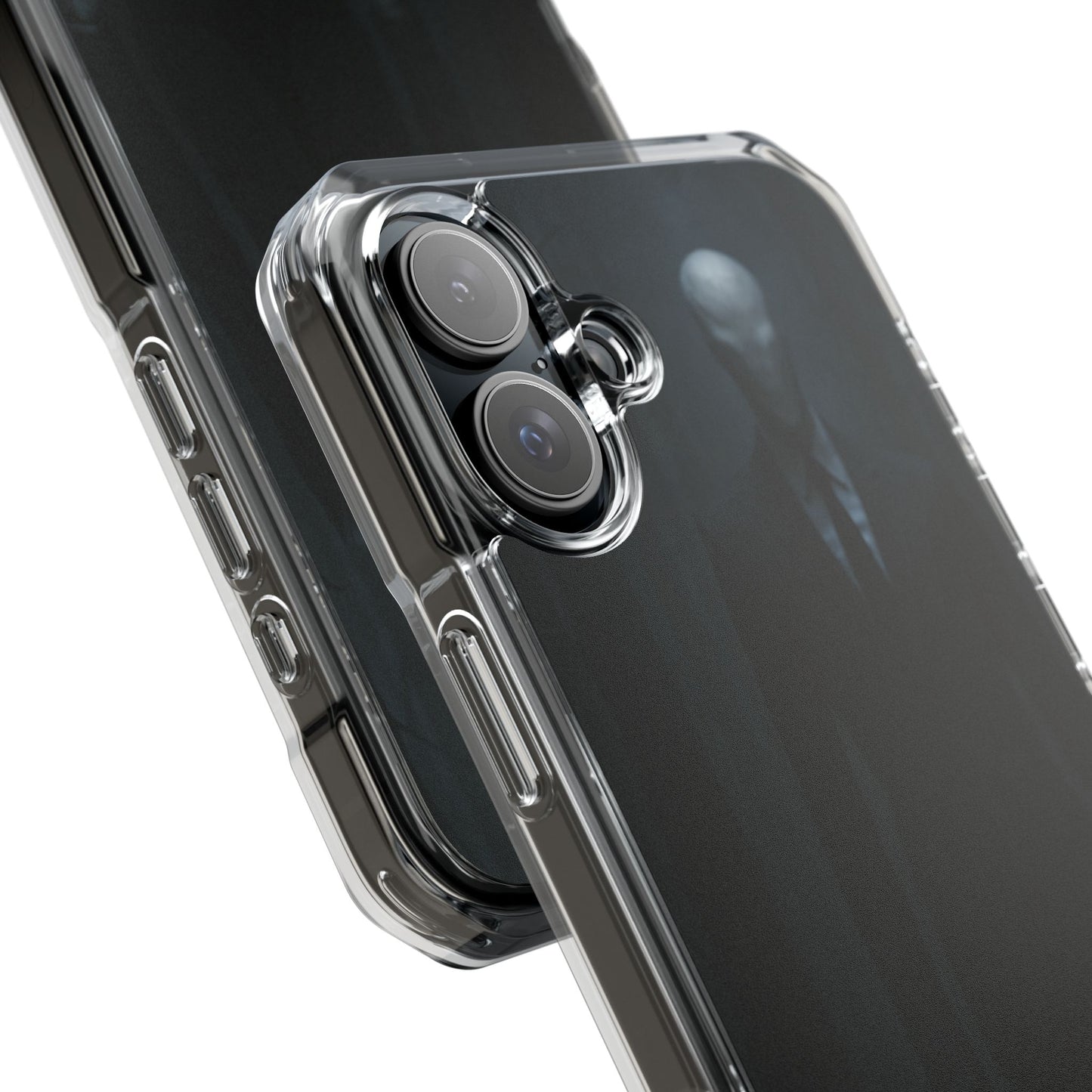 Sleek Phone Case with Minimalist Horror Design of Slenderman, Slim Protective Case, Unique Gift for Horror Lovers, Clear Impact-Resistant Case