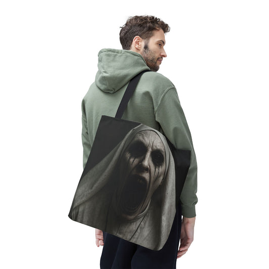 Spooky Horror Tote Bag - Perfect for Halloween, Gift for Horror Fans, Unique Shopping Bag, Scary Art Tote, Cosplay Accessory