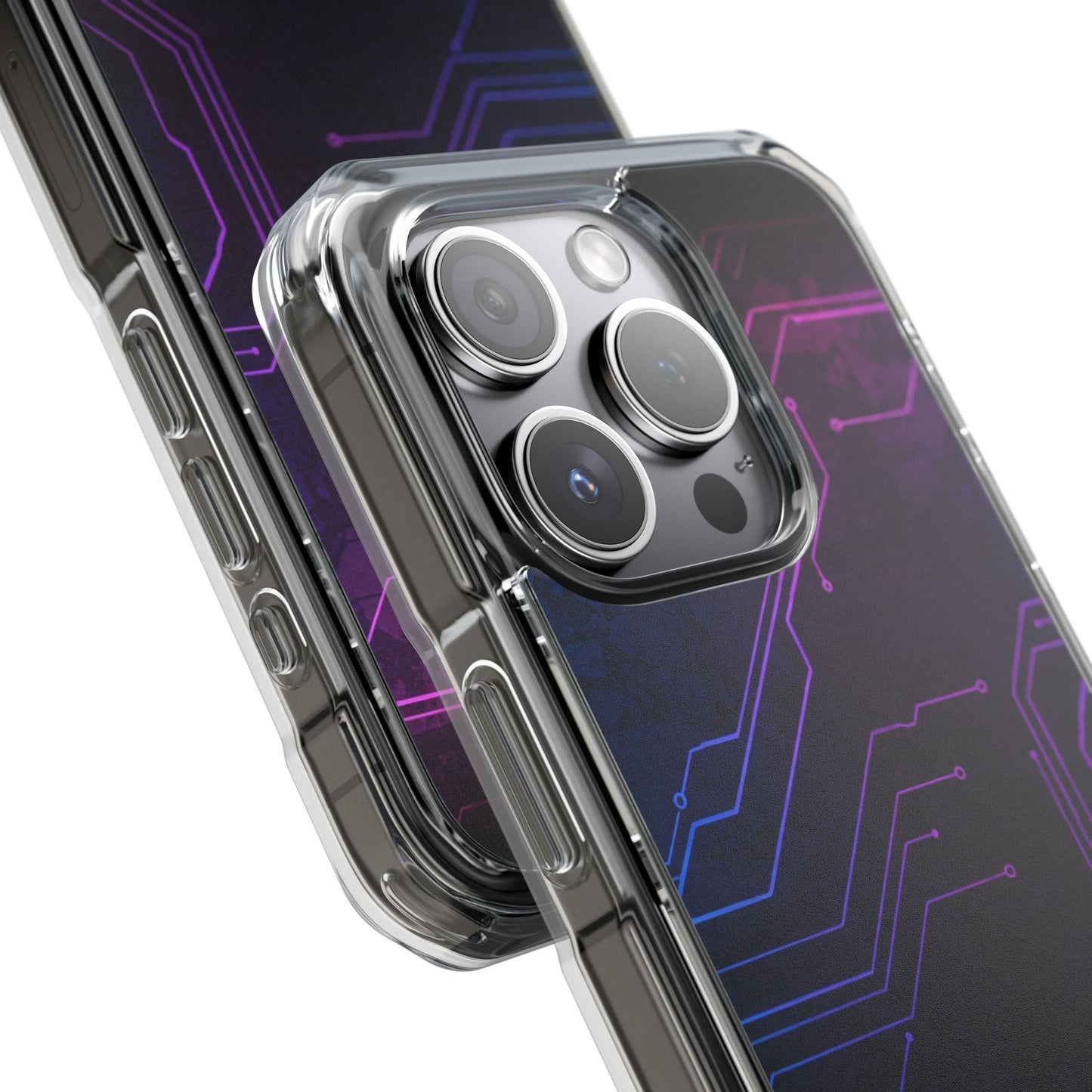 Magnetic Clear Phone Case - Tech-Inspired Design for Gamers, Stylish Protection, Gift for Tech Lovers, Phone Accessories, Customizable Case
