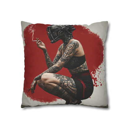 Edgy Tattoo Art Pillowcase | Boho Decor, Home Accent, Gift for Her, Trendy Cushion, Festival Style