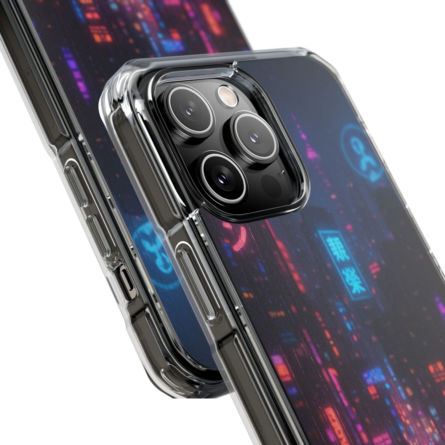 Neon City Phone Case - Magnetic Clear Impact Cases, Customizable Phone Cover, Gifts for Tech Lovers, Stylish Protection, Modern Design