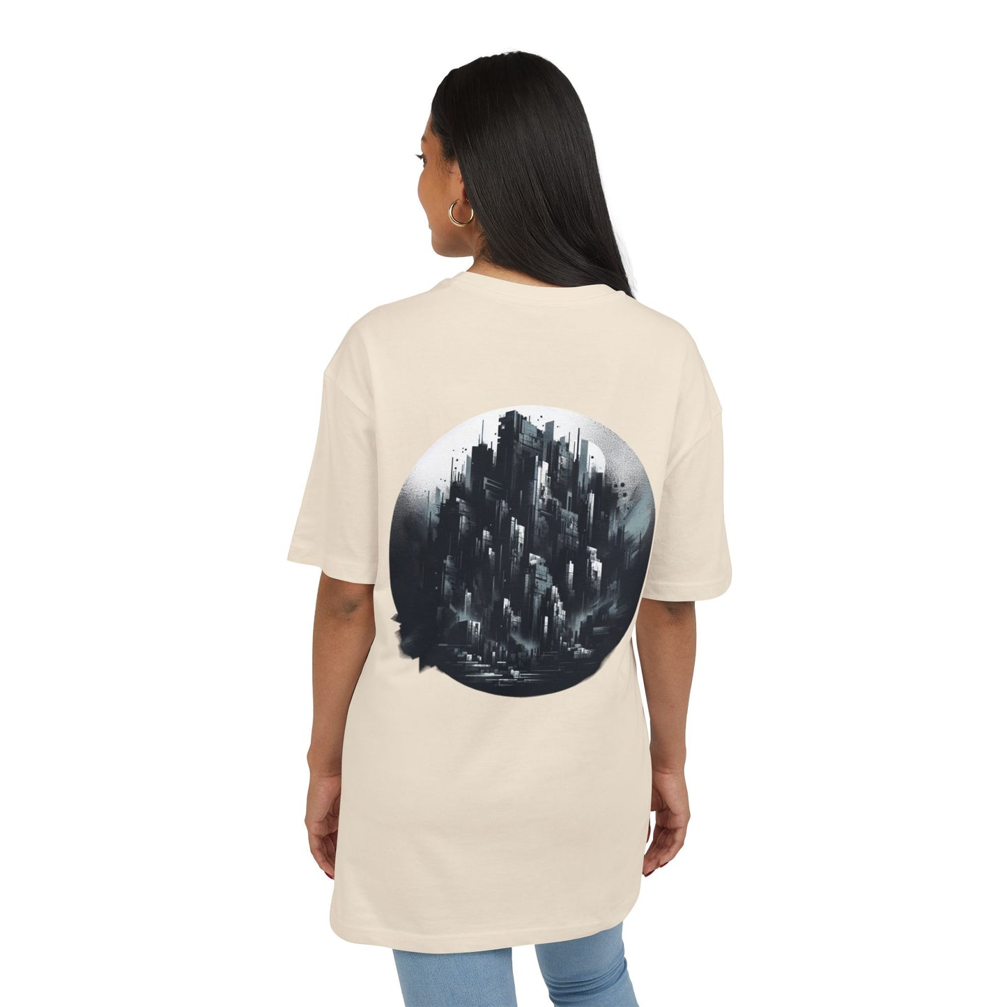 Urban Streetwear Oversize Tee - Futuristic Graphic Design