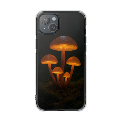 Magnetic Clear Impact Cases, Mushroom Phone Case, Eco-Friendly Phone Cover, Unique Phone Accessories, Gift for Nature Lovers, Artistic