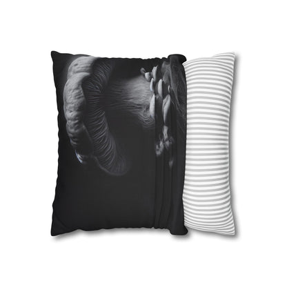 Monochrome Jellyfish Pillowcase - Dark Aesthetic Cushion Cover, Home Decor, Nautical Gift, Coastal Vibes, Unique Bedroom Accent