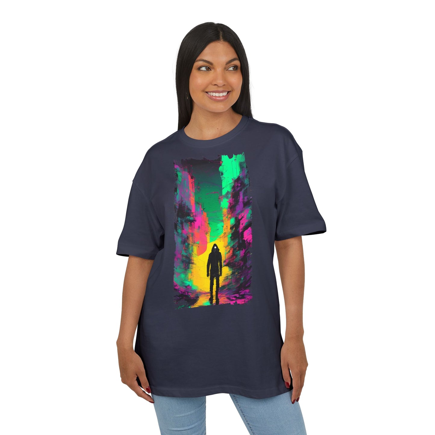 Vibrant Nature-Inspired Oversize Tee, Boho Graphic Tee, Unisex T-Shirt for Adventurers, Colorful Casual Wear, Nature Lover Gift