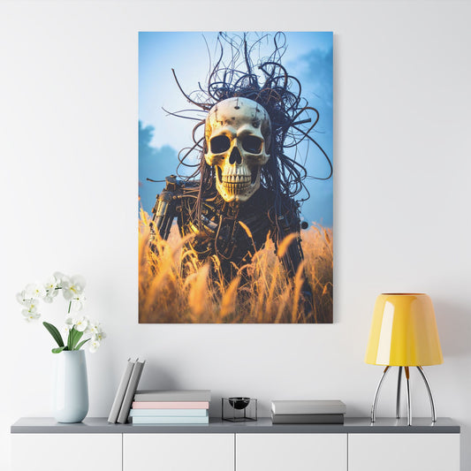Stylish Skull Wall Art Canvas, Edgy Home Decor, Perfect for Halloween, Gothic Themed Room, Unique Gift Idea, Art Lover's Collection